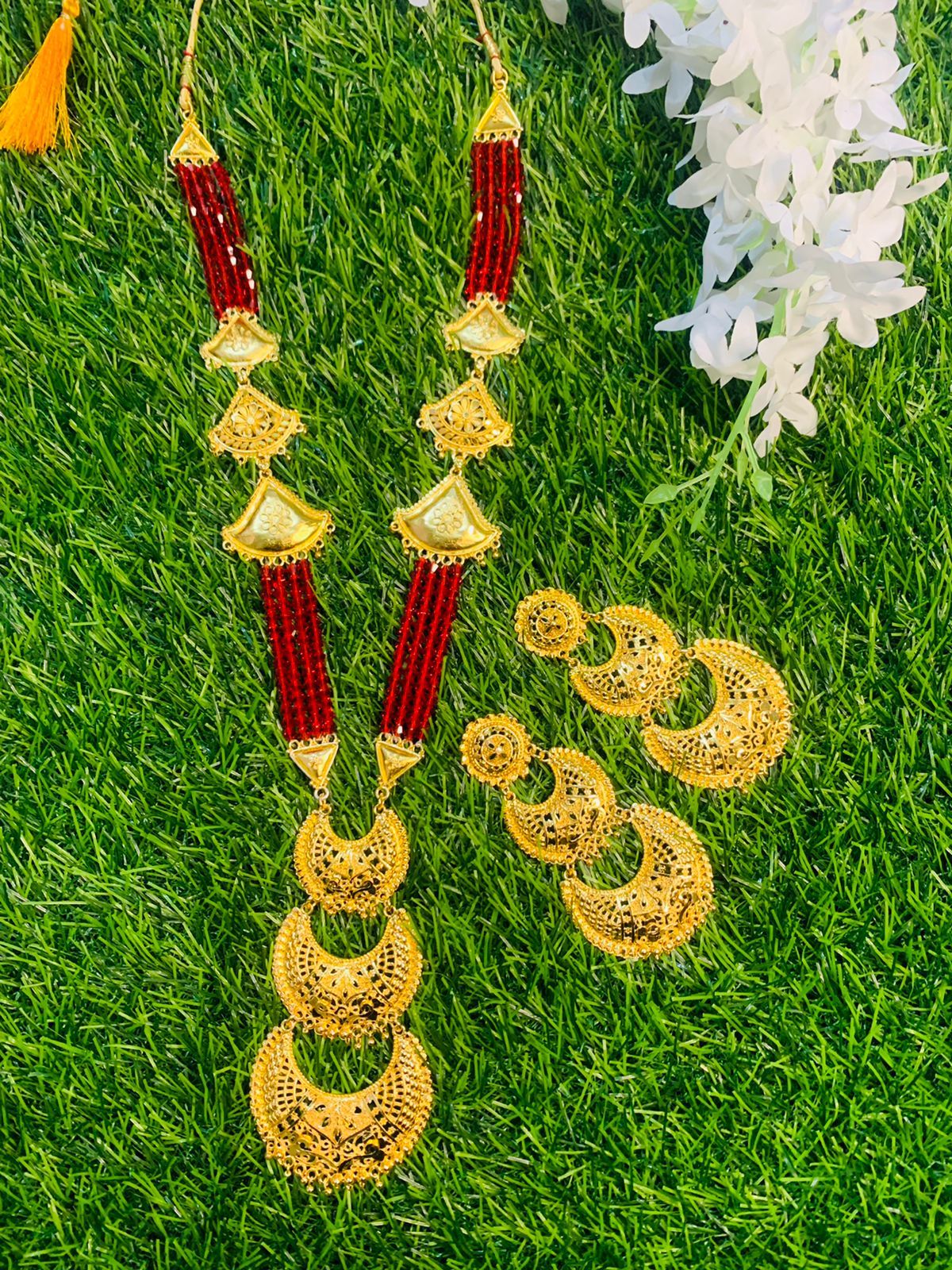 Gold Plated Choker Necklace Set