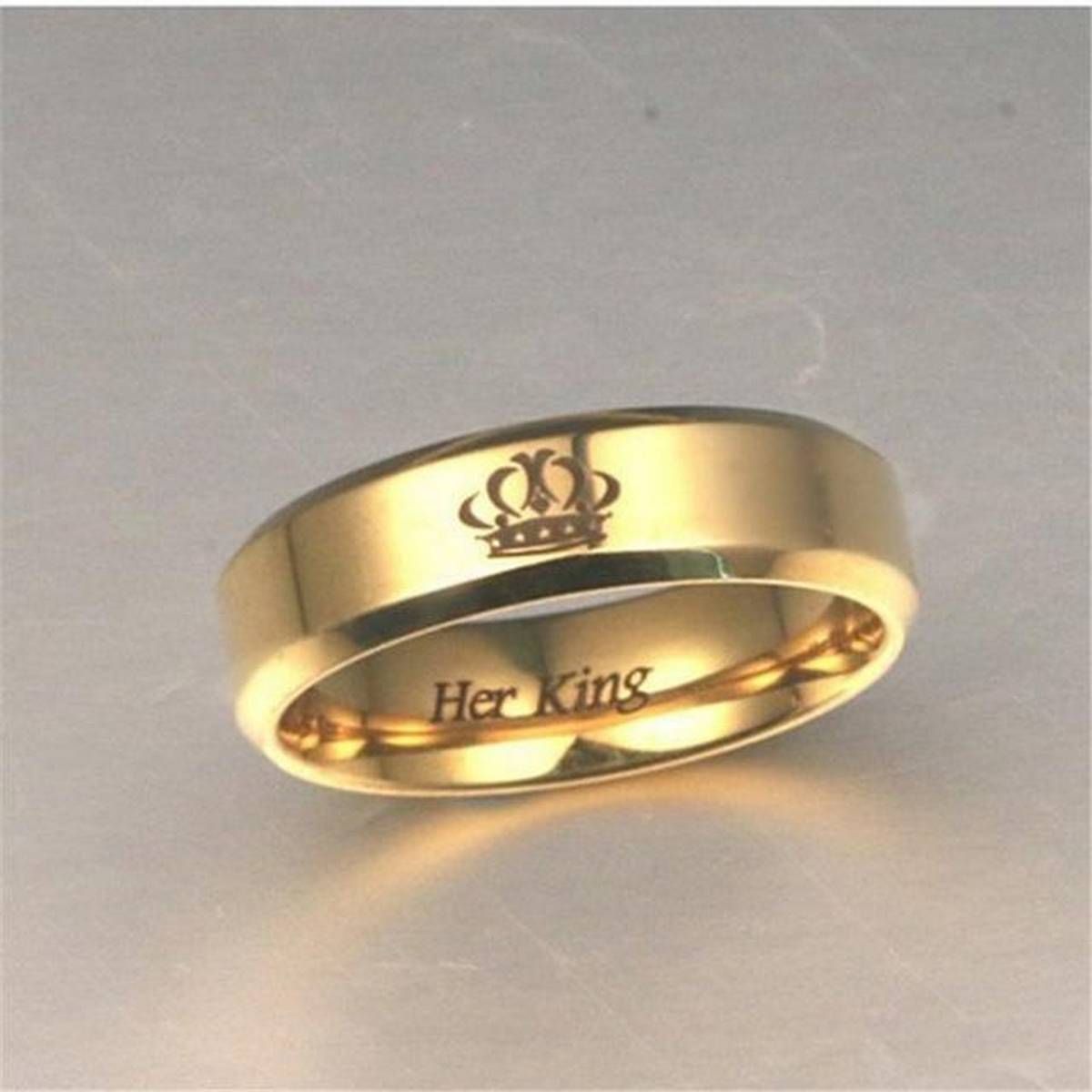 Her King Stainless Steel Rings