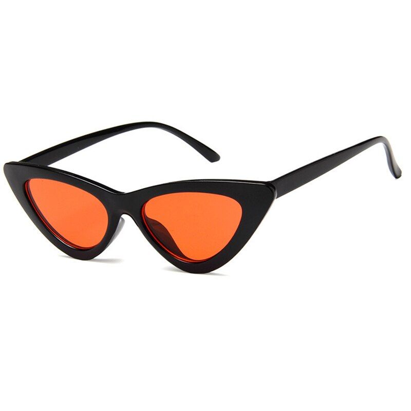 Black RedKeiKeSweet Fashion Luxury Vintage Designer Sunglasses Women Cat Eye Shades Top Brand Rays Small Sun Glasses Lady Eyewear