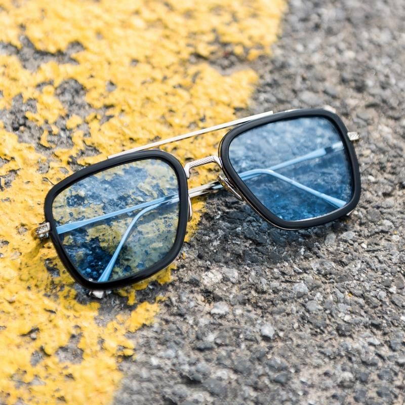 Tony Stark Iron Man Sunglass for Men (Blue)