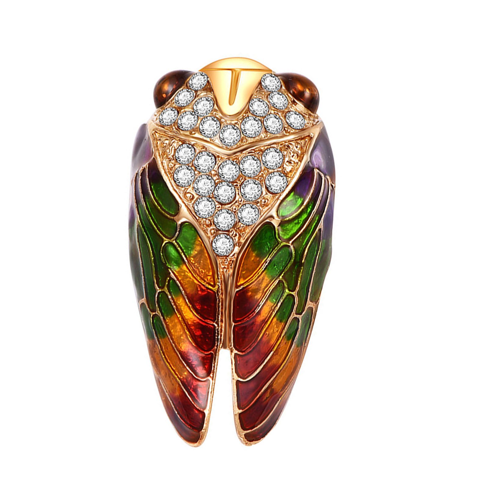 Cloth Brooch Eye-catching Cicada Shape Scarf Collar Brooch