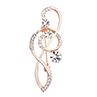 Women's Rhinestone Music Scarf Brooch Rose Treble Clef Pin Jewelry