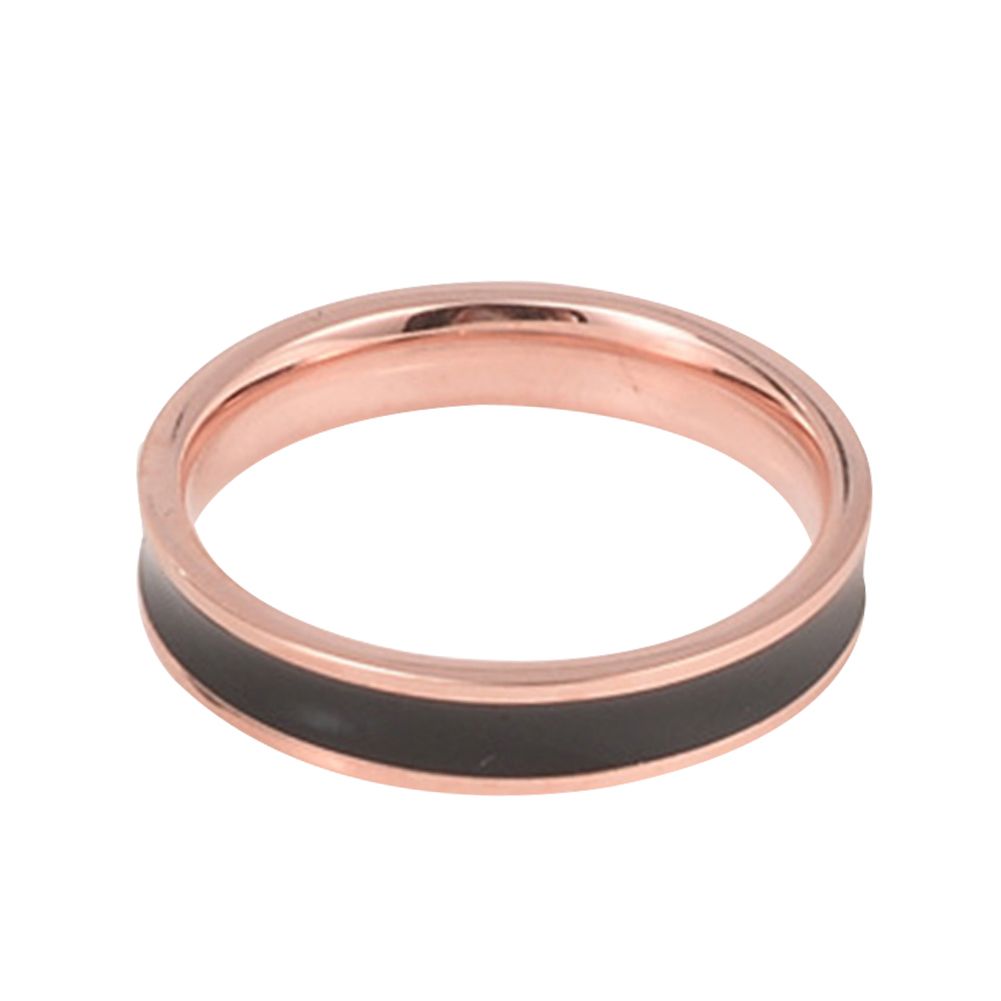 Fashion Women Enamel Titanium Steel Band Finger Ring Wedding Party Jewelry Gift
