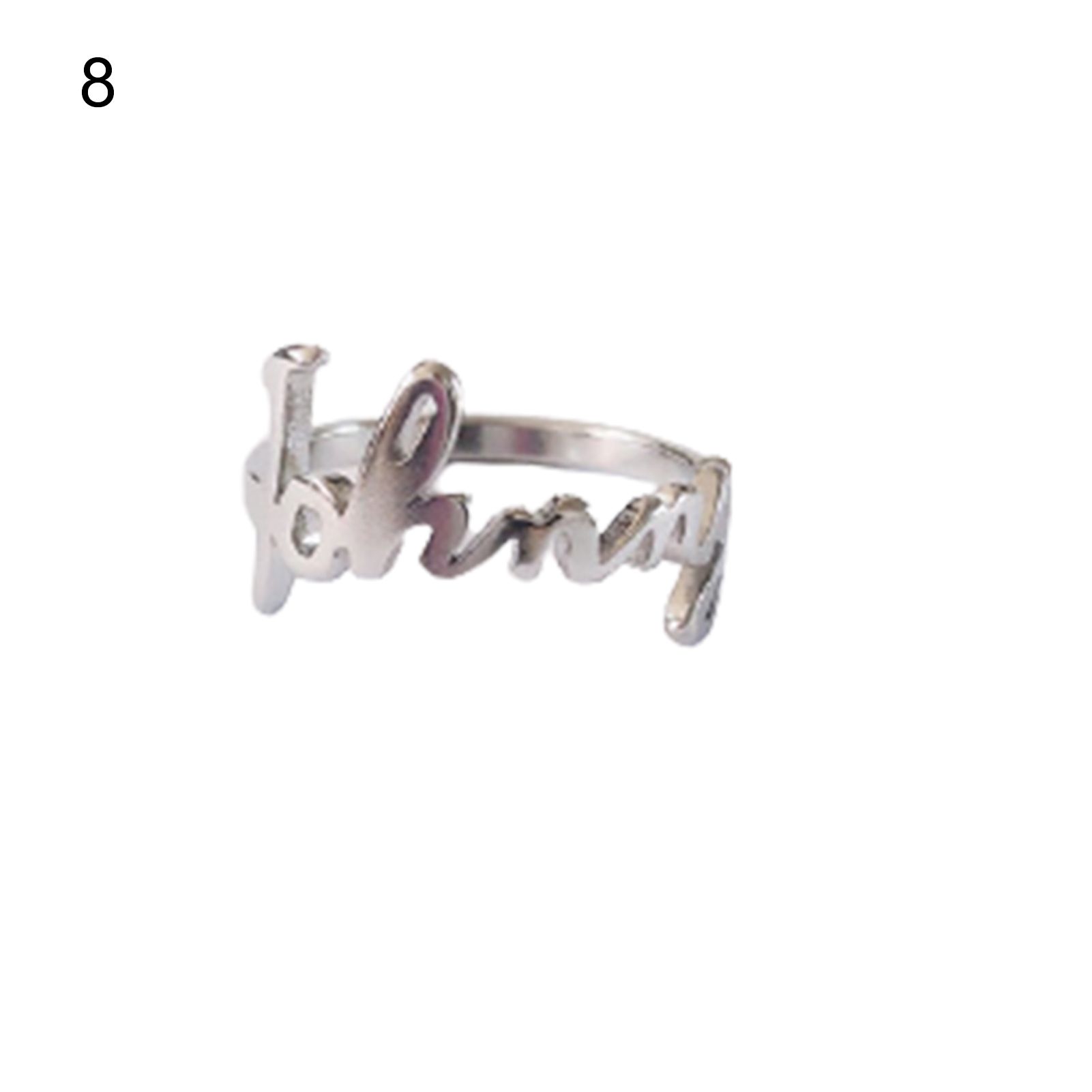 Ring NCT Member Letter Design Decorative Alloy Exquisite Jewelry Ring for Unisex