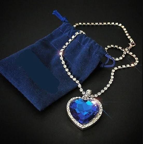 Fashion Luxury Wedding Necklace Jewelry For Women Blue Crystal Necklace Titanic Heart Of Ocean Love Forever Pendant Necklace - Necklace For Girls - Necklace For Girls