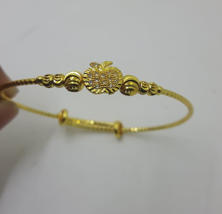 Gold Plated Metal Bangle Set Adjustable For Baby - 1 Pcs Set ( 0 Month -2 Years)