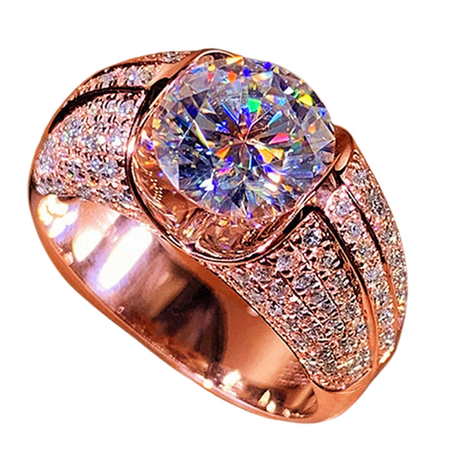 Women Ring Wear Resistant Cubic Zirconia Embedded Finger Ring