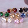 Women Fashion Jewelry Elegant Cubic Zirconia CZ Ear Stud Earrings Wedding Gift