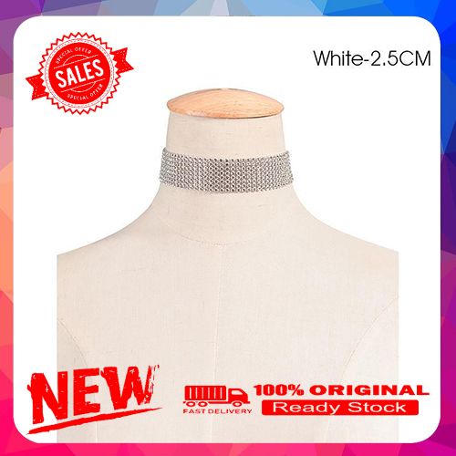 Women Fashion Punk Luxury Rhinestone Choker Collar Necklace Wedding Jewelry