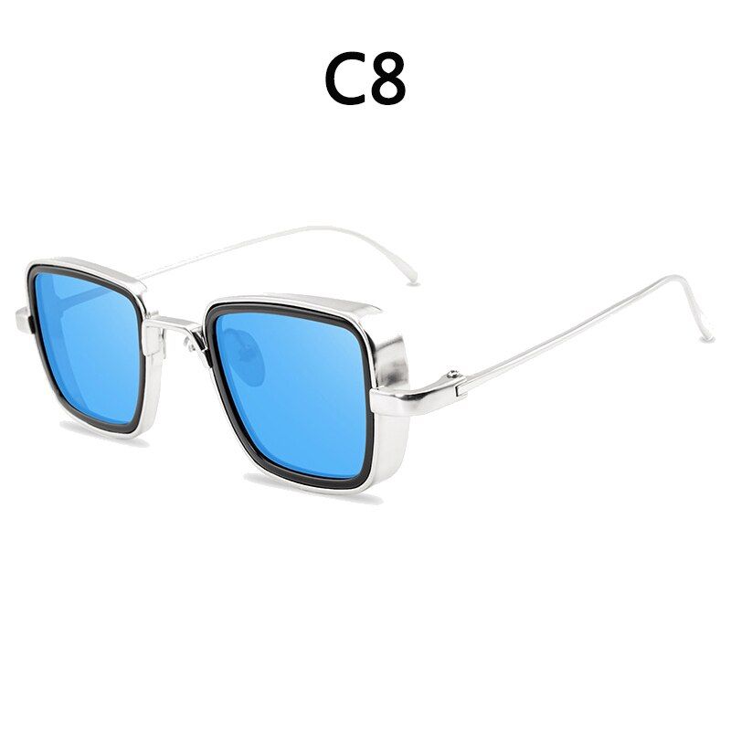 C8BOYSEEN Indian Explosion Sunglasses Men Retro Thick Metal Frame Trend Sunglasses 58157Z