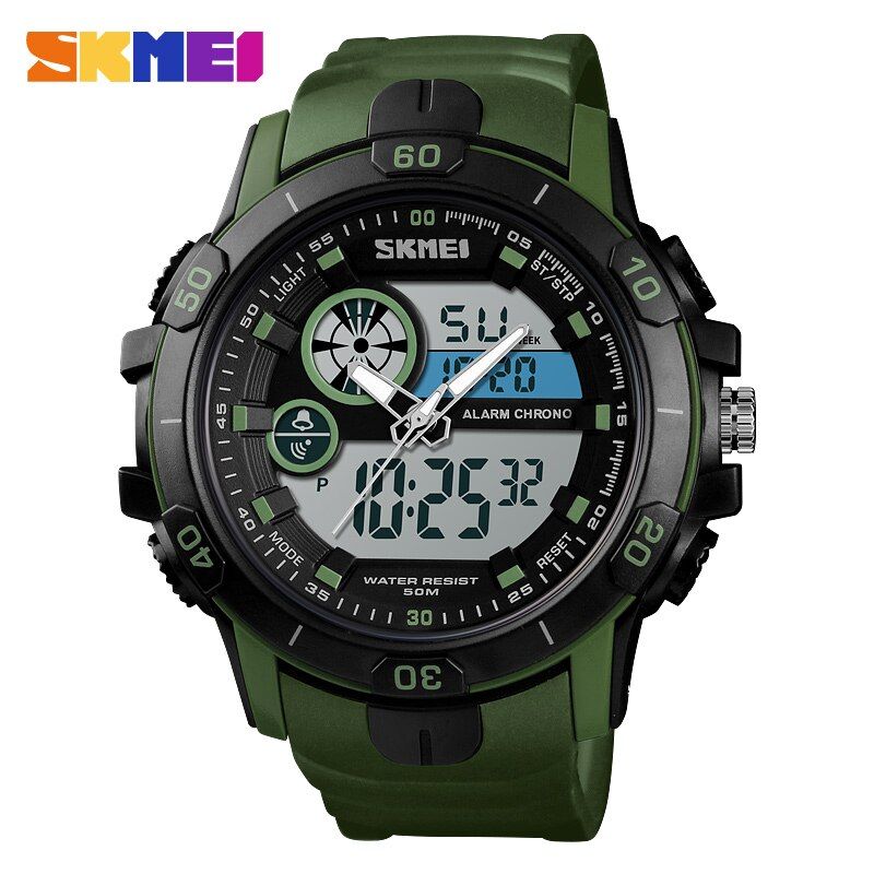 【BestGO】SKMEI Men Sports Outdoor Watch Dual Time Alarm Clock Day Date Waterproof Digital Wristwatch Stopwatch Clock