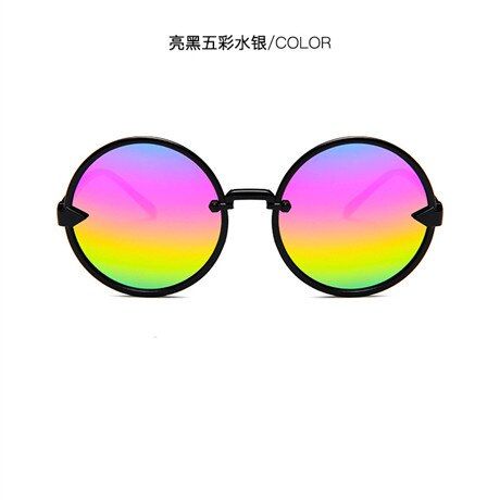 CF3 MultiNew Brand Design Sunglasses Women Ocean Color Lens Mirror Classes Frame Circle Glasses Oculos UV400 Metal Female