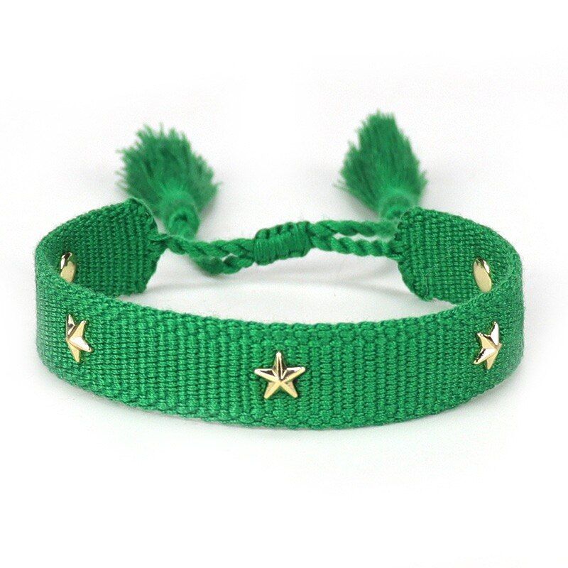 Woven Friendship Bracelet For Women With Tiny Stars Summer Stacking Jewelry Bracelets Sis Gifts