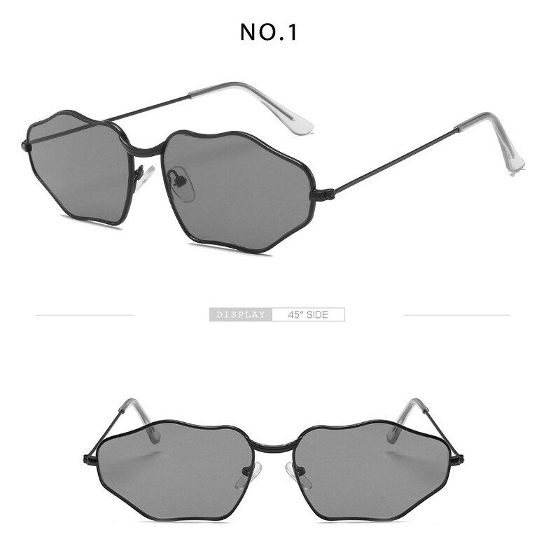 C12020 Fashion Irregular personality Sunglasses Women Brand Designe Brown Black Small Sun Glasses Female Unisex Summer Style
