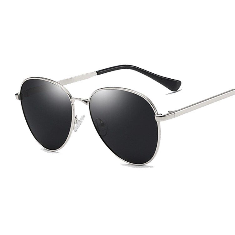 Silver GrayNew Brand Designer Round Sunglasses Women Vintage Metal Glasses For Women Mirror Retro Lunette De Soleil Femme UV400