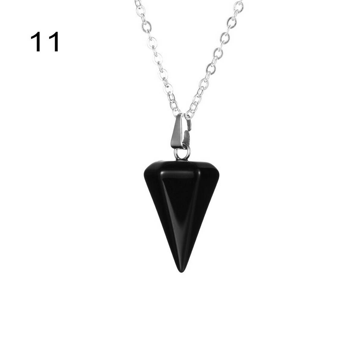 Reiki Pendulum Pendant Healing Crystal Hexagon Pyramid Natural Stone Fashion Jewelry For Men Women Small Size Fashion Gifts