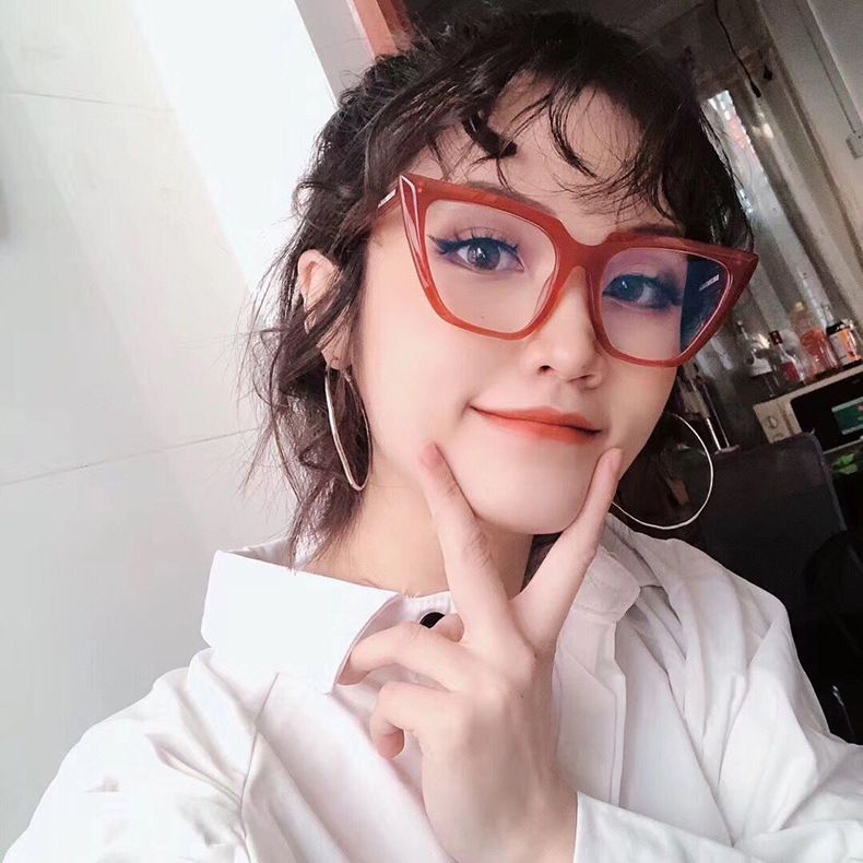 Cat eye Fashion Computer Anti Radiation/Blue Light Eyeglasses Transparent Frame Glasses Eyewear For Women 3362