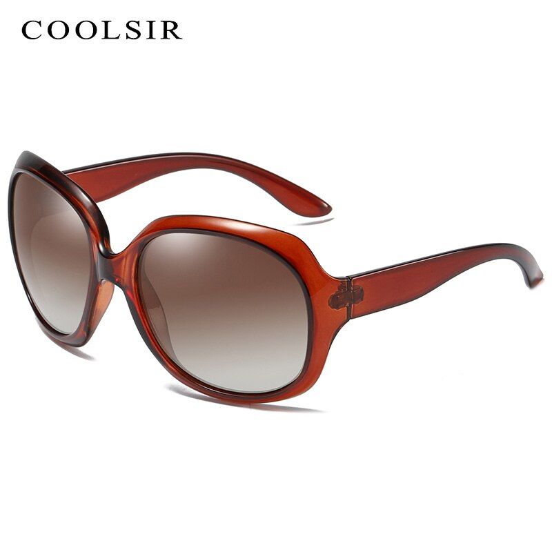 Brown BrownCoolsir 2020 Fashion Butterfly Women Sunglasses Ladies Polarized Sun Glasses Elegant Large Frame Wild Driving Eyewear 3113