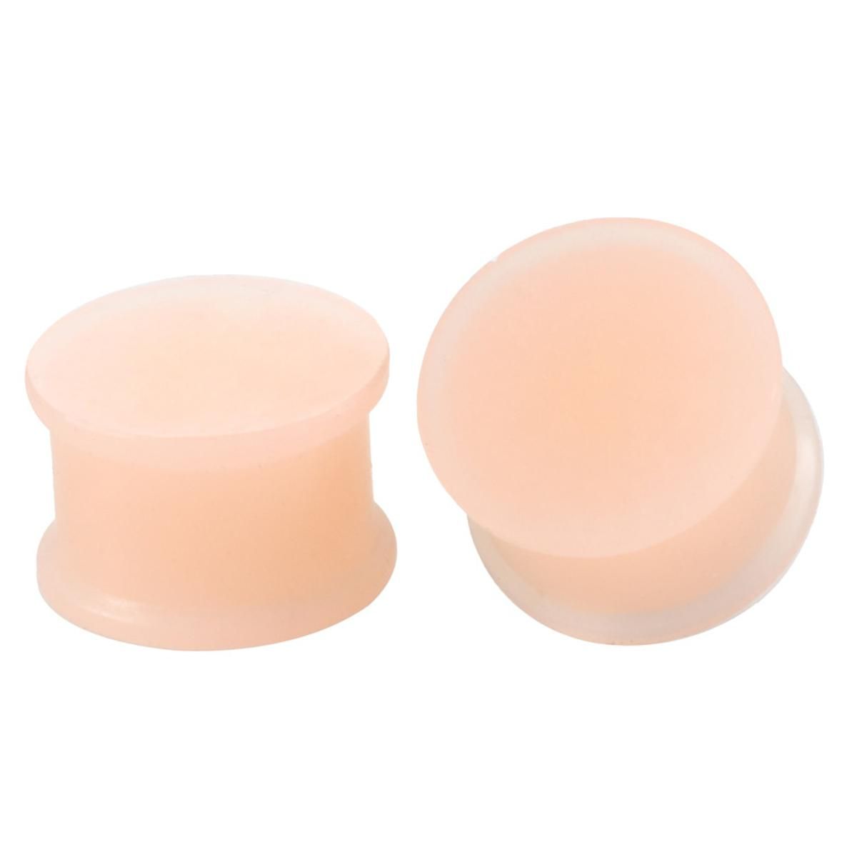 2Pc Skin Silicone Ear Tunnels Plugs Double Flare Gauges Body Piercing Jewelry Ear Expander Reamer Hider 3-30mm