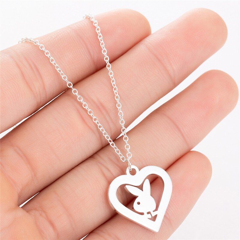Jisensp Origami Dog Cat Fox Pendant Necklace Stainless Steel Footprints Necklaces for Women Jewelry Accessories joias feminina