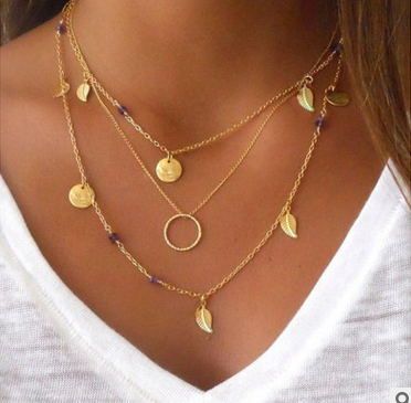 Tenande Vintage Bohemian Natural Stone Beads Peace Dove Water Droplets Clavicle Chain Necklaces for Women Valentine's Day Gifts