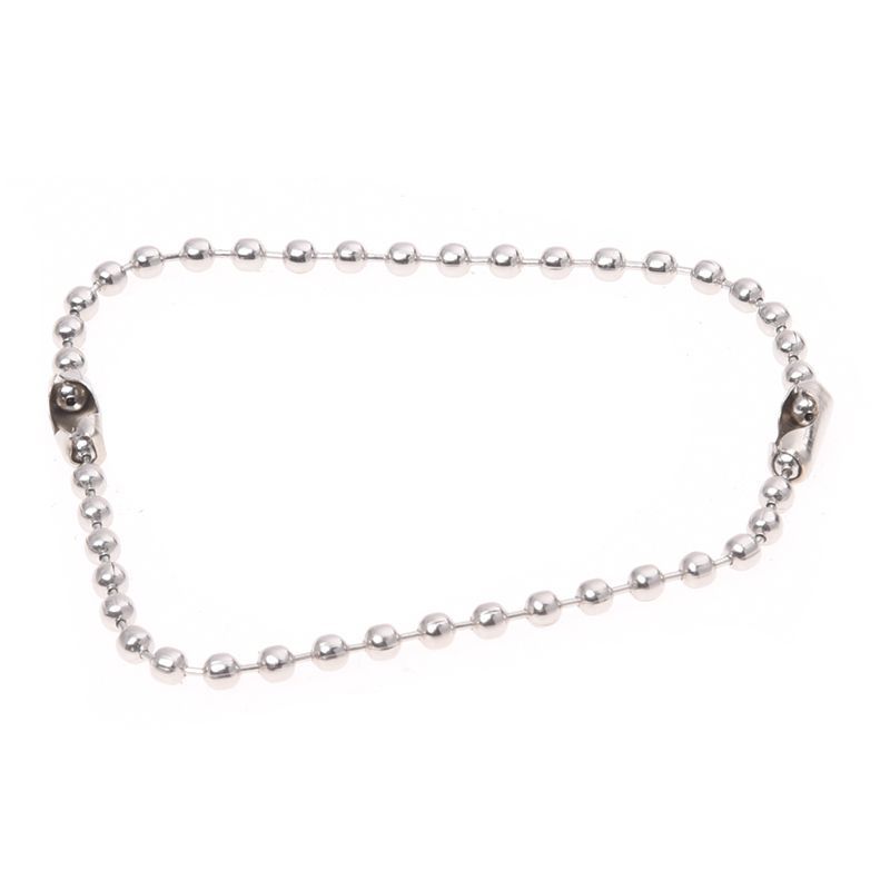 100 Pcs 3.5" Long 0.09" Bead Dia Connector Clasp Ball Chain Keychain