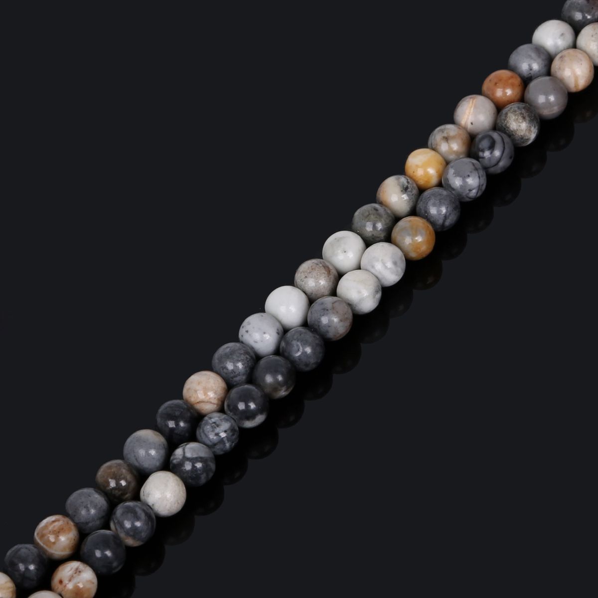 4-12MM Natural Gorgeous Matte Picasso Loose Beads For DIY Jewelry Making Necklace Bracelet
