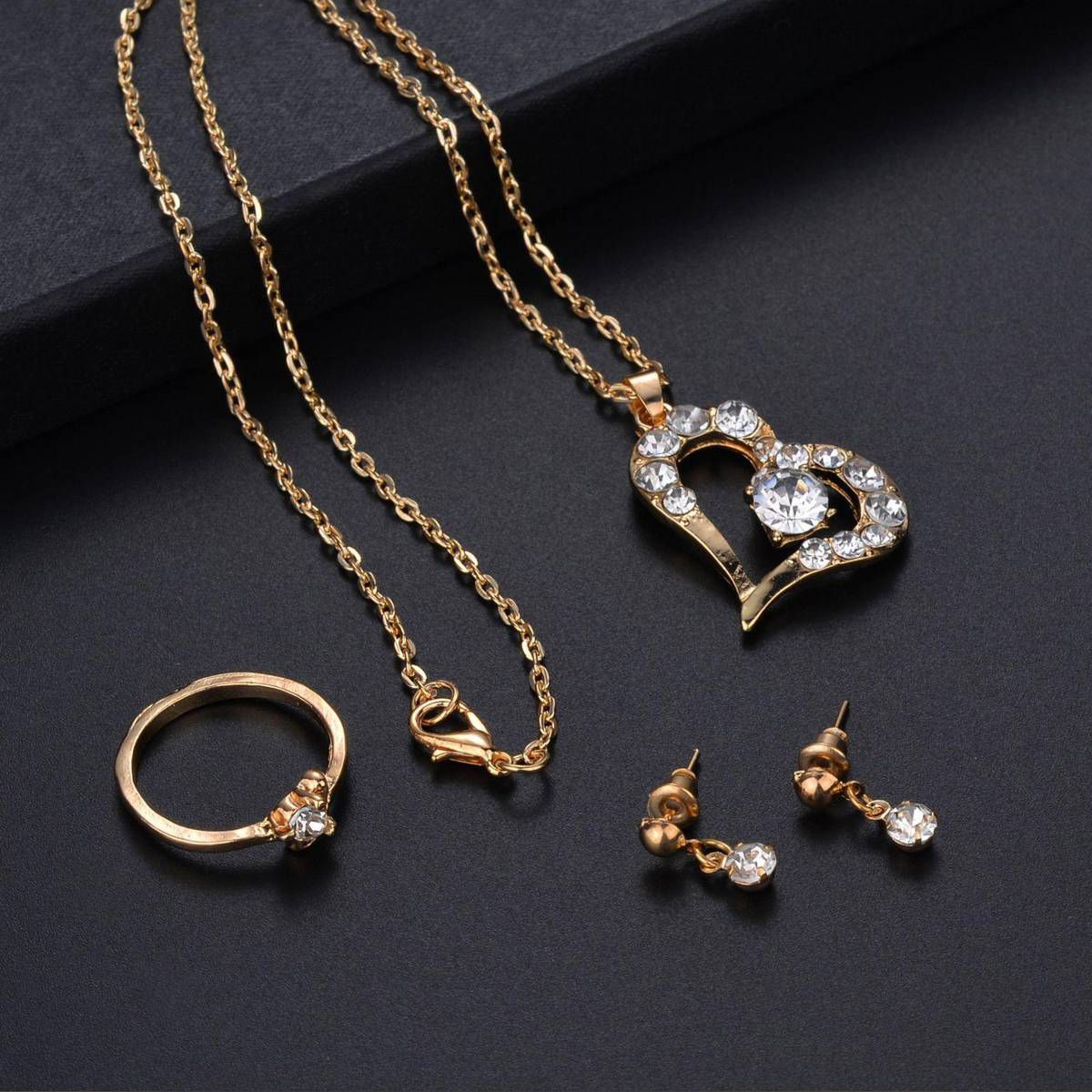 Korean fashion rhinestone rhinestone zircon two-piece ring