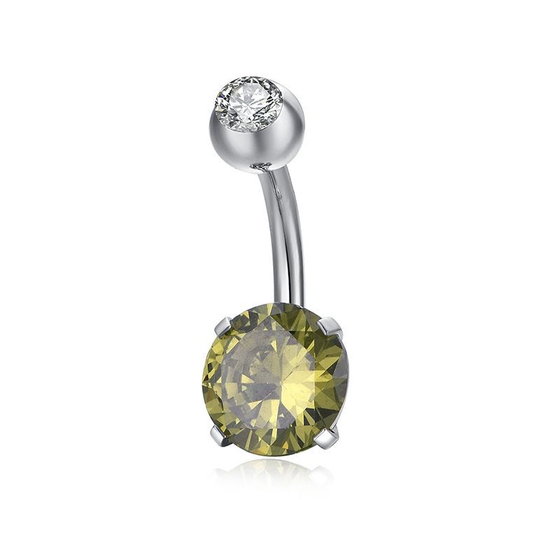 2019 Hot Crystal Sexy Simple Lounger Medical Stainless Steel Belly Rings Navel Piercing Women Piercing Jewelry