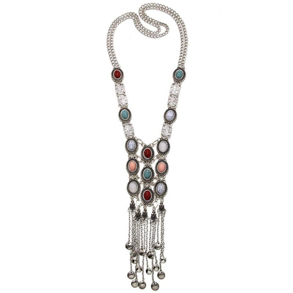 Vedawas 2020 ZA Triple Layer Flat Metal Beads Chockers Necklace Women Vintage Maxi Shell Link Necklace Irregular Necklace