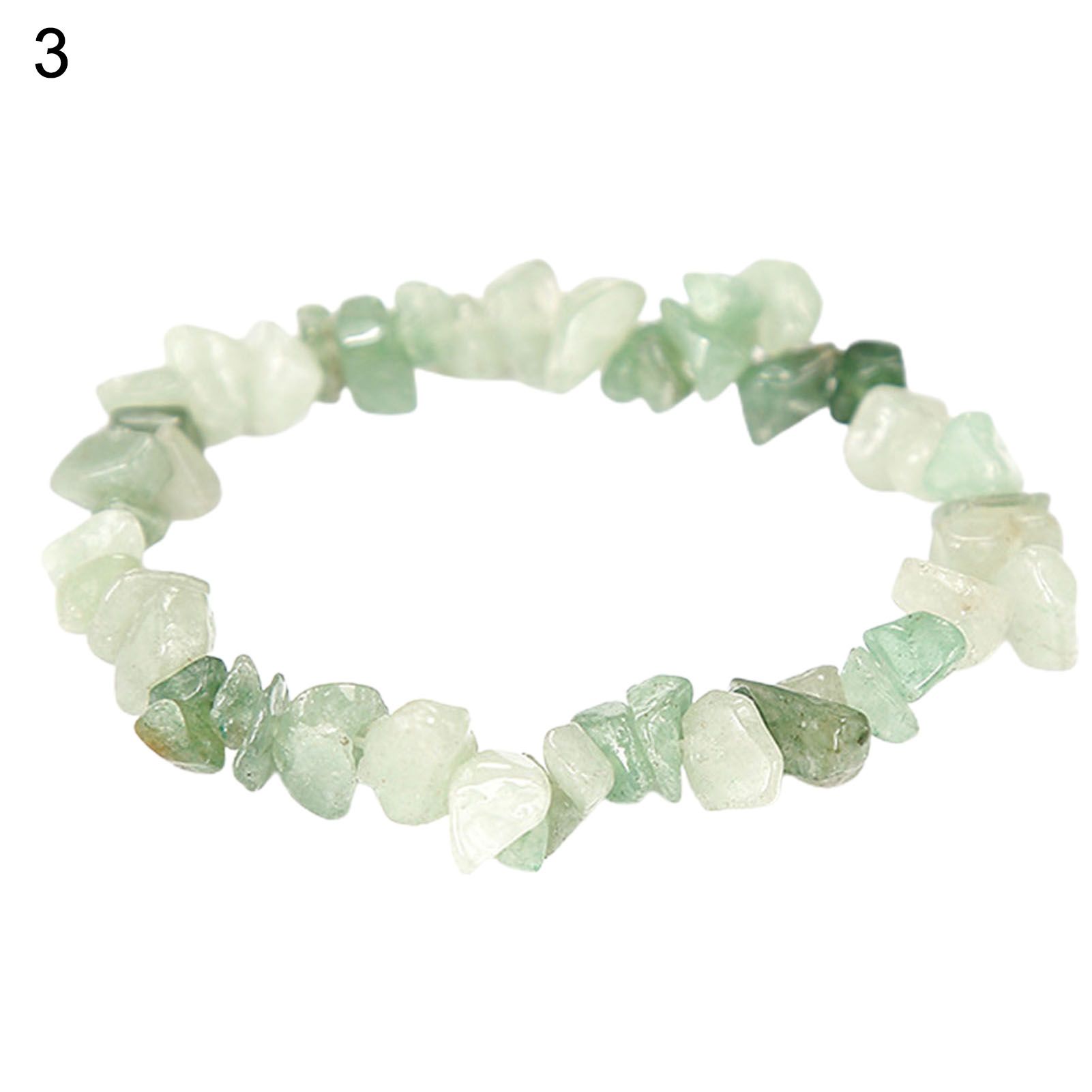 Elastic Rope Handmade Stone Bracelet Lightweight Irregular Faux Gem Women Bracelet Hand Decor