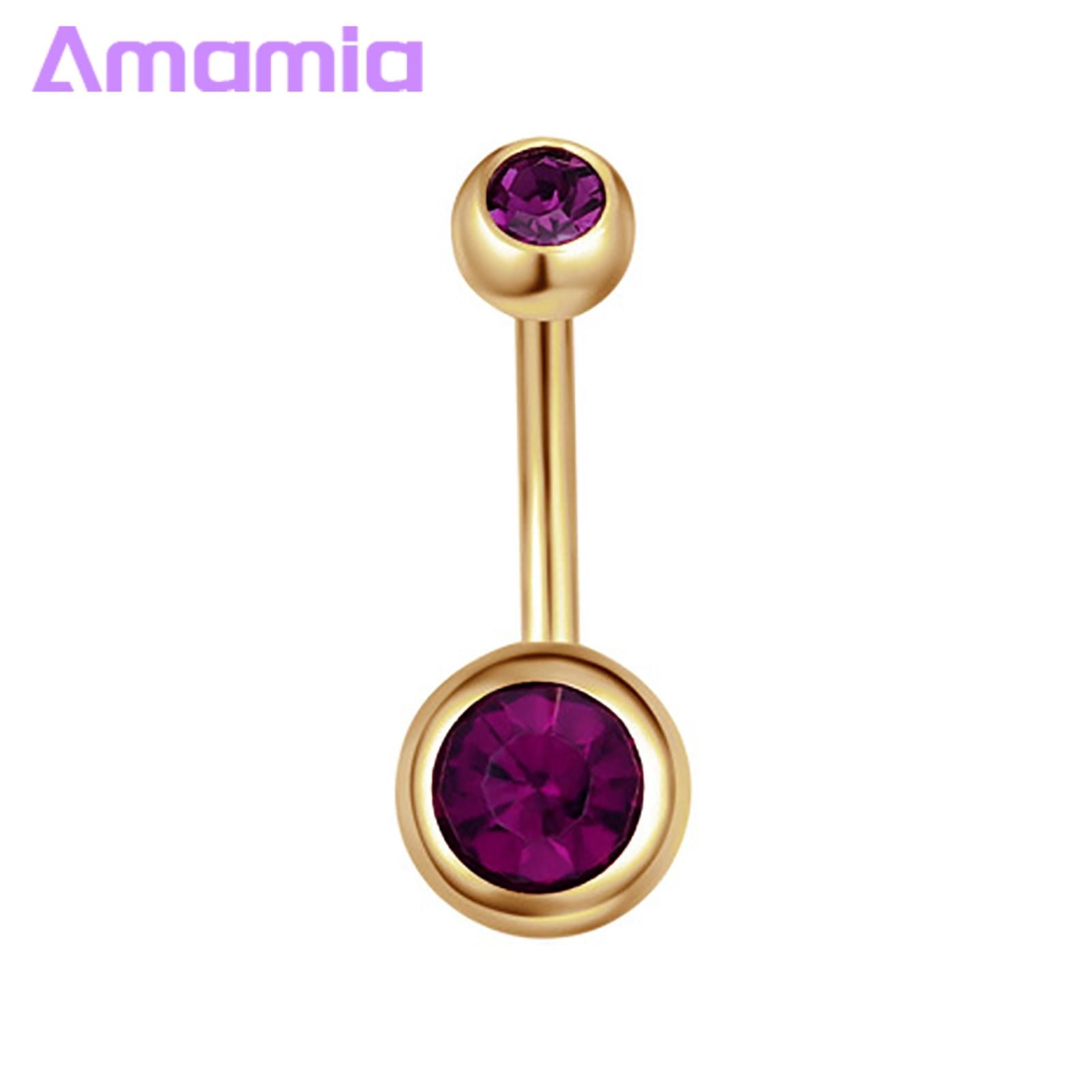 Amamia Umbilical Nail Exquisite Sparkling Belly Button Ring