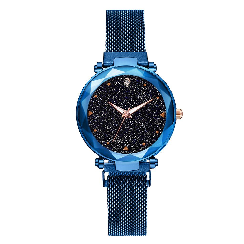 Year Gift Clock For Women Magnet Buckle Starry Sky Bracelet Watch Set Luxury Ladies Mesh Quartz Wristwatches Zegarek Damski