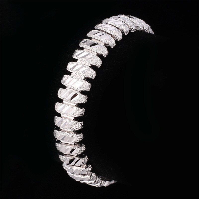 Kpop Bracelets Bangles Rock Jewelry Trendy Gold/Silver Color Fashion Bracelets For Women/Men H918