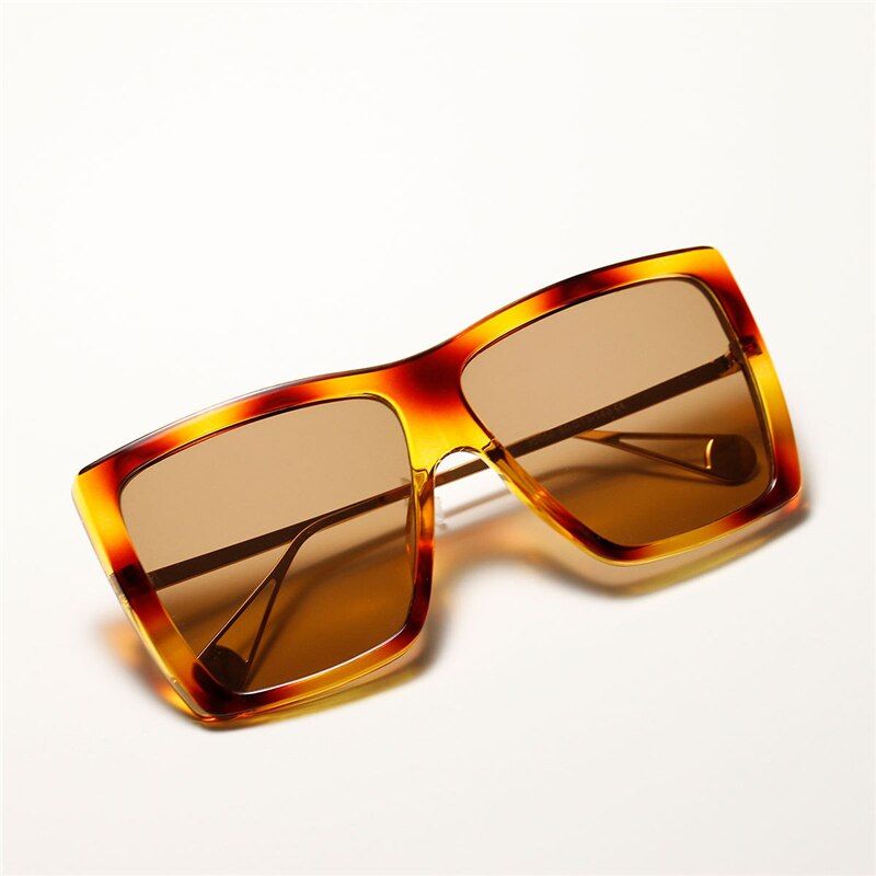 4Oversized Square Sunglasses Women 2020 One Piece Big Frame Sunglasses Men Luxury Brand Eyewear Fashion Vintage Retro Glasses
