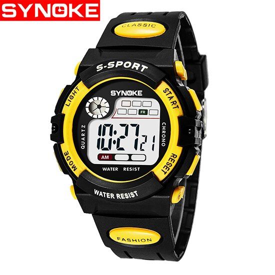 SYNOKE child watch Children digital Sport Girl Wristwatch Boys Girls Alarm all Wathes