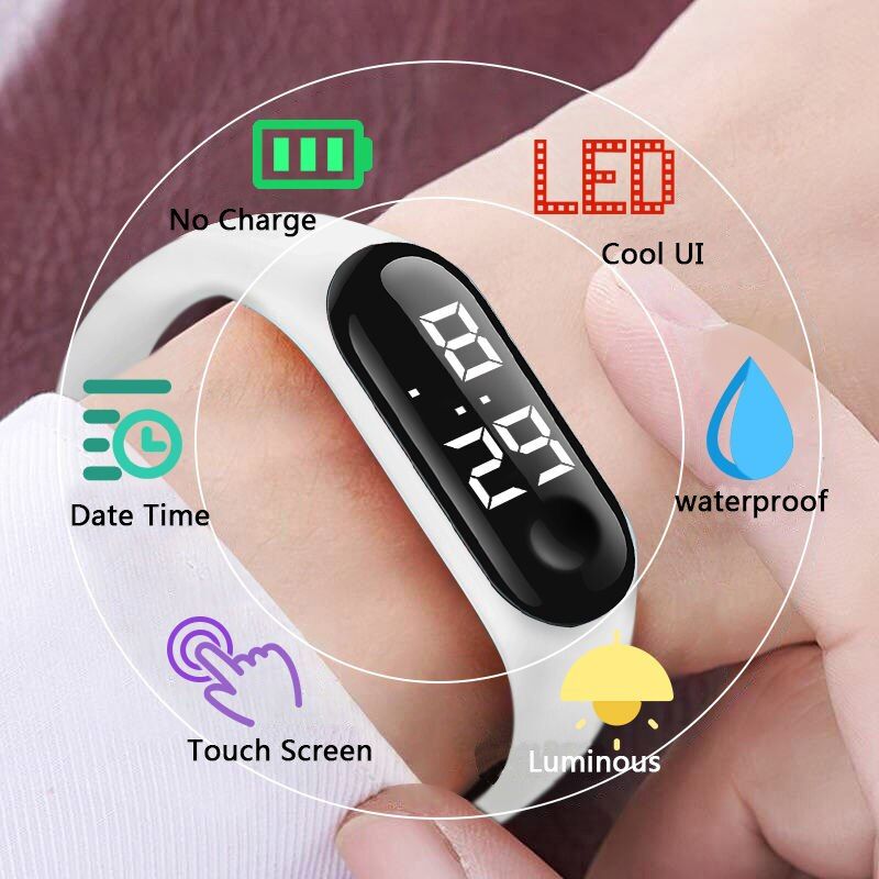 CAINUOS kids watches Children Watch Bracelet For Girls Boys Sport digital relogio hombre LED Digital Child Clock Students Watch