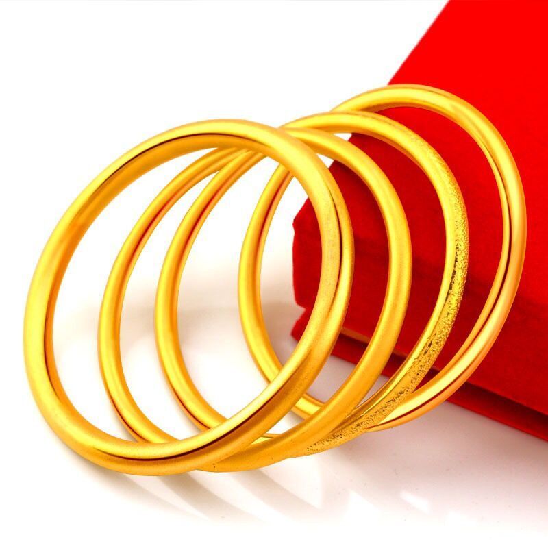 Mother Day Gift Frost (4.5mm) Women Pure Gold Color cm Fashion Jewelry