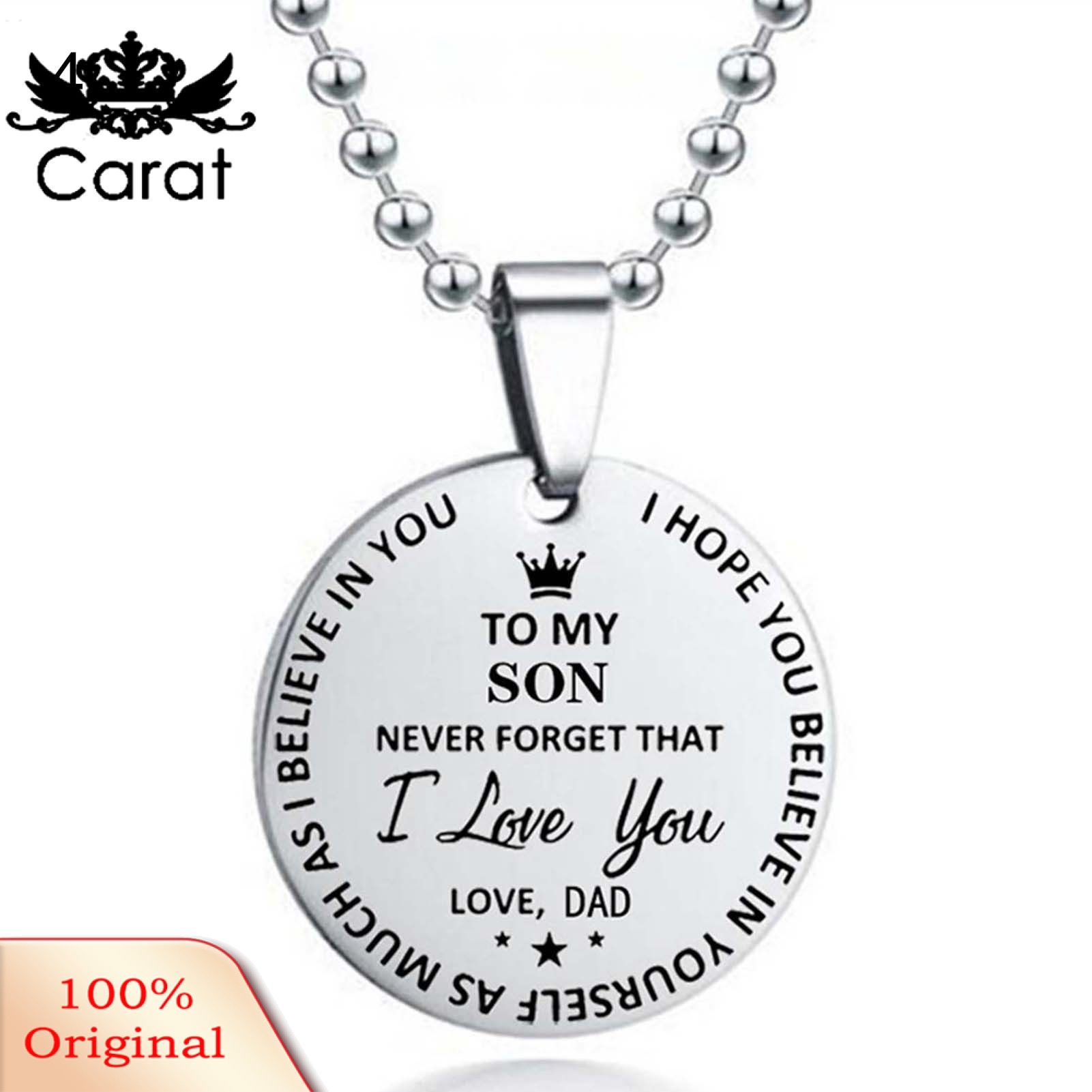 Sweater Neckle Simple To My Son Round Tag Sweater Neckle