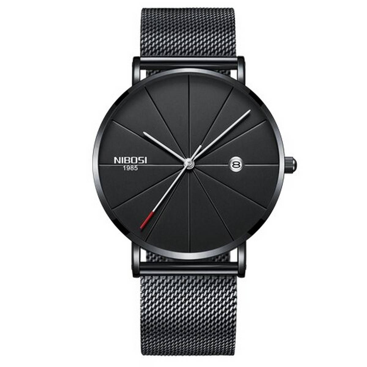NIBOSI Simple Mens Watches New Type Luxury Ultra Thin Wrist Watch Fashion Milanese