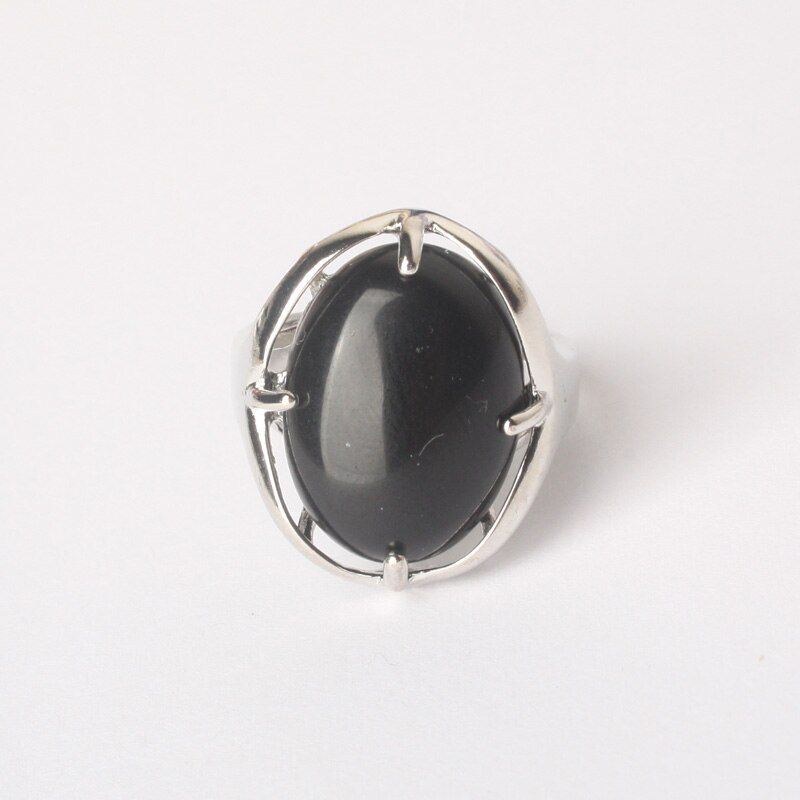 New Stylish Silver Plated Oval Mix-Crystal Stone Resizable Quartz Clear Crystal Ring Fashion Jewelry Ring 1PCS