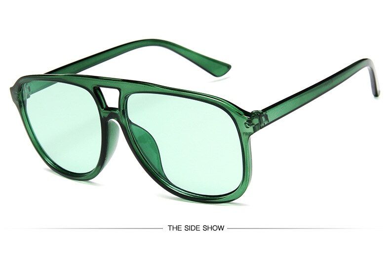 C4Samjune Men Glasses Brilliant Large Frame Sunglasses Jelly Double-beam Sunglasses European and American Trend Sunglasses