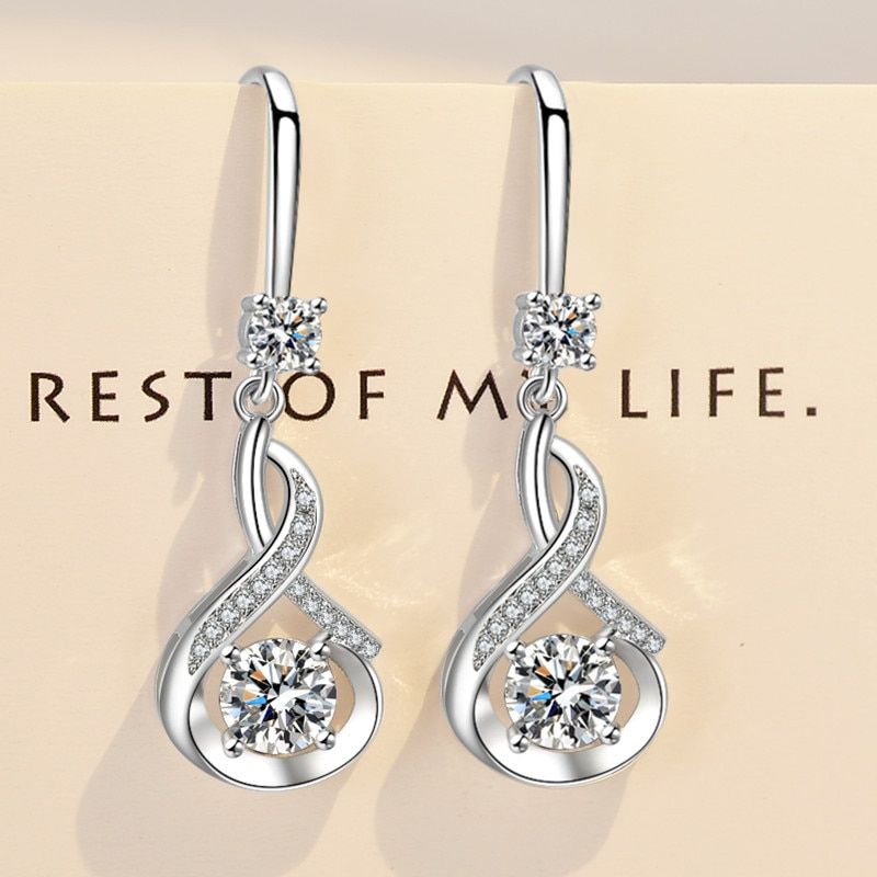 Woman Fashion Jewelry Water Drop Hook Type Long Earrings