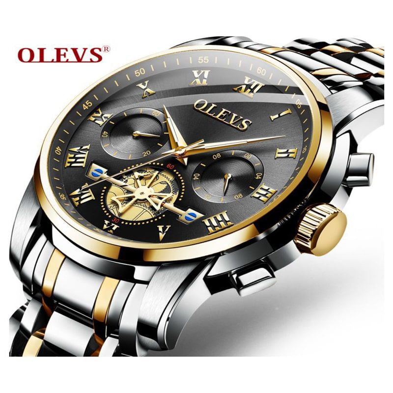 Watches Mens 2020 OLEVS Top Brand Luxury Business Fashion Chronograph Sport Waterproof Steel Quartz Clock Relogio Masculino