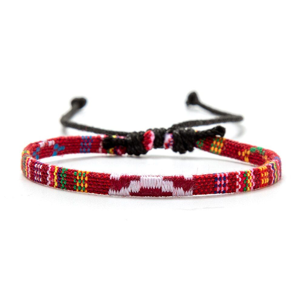 Eif Dock Handmade Bohemian Friendship Bracelet Ethnic Colorful Rope Chain Adjustable Bracelet For Women Beach Party Gift
