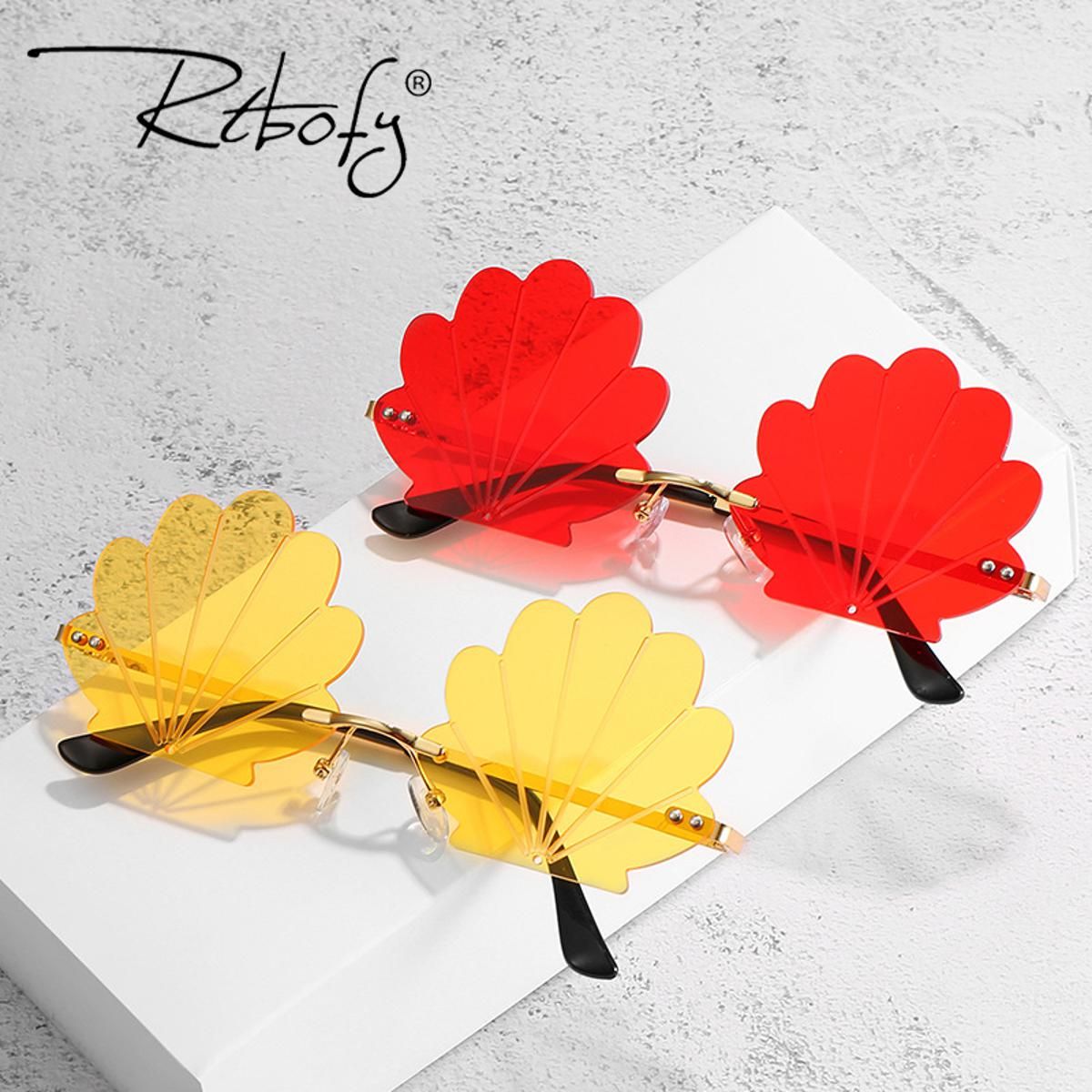 1970 New Fashion women sunglasses European and American fashion shell pattern glasses street style personality flower sunglasses