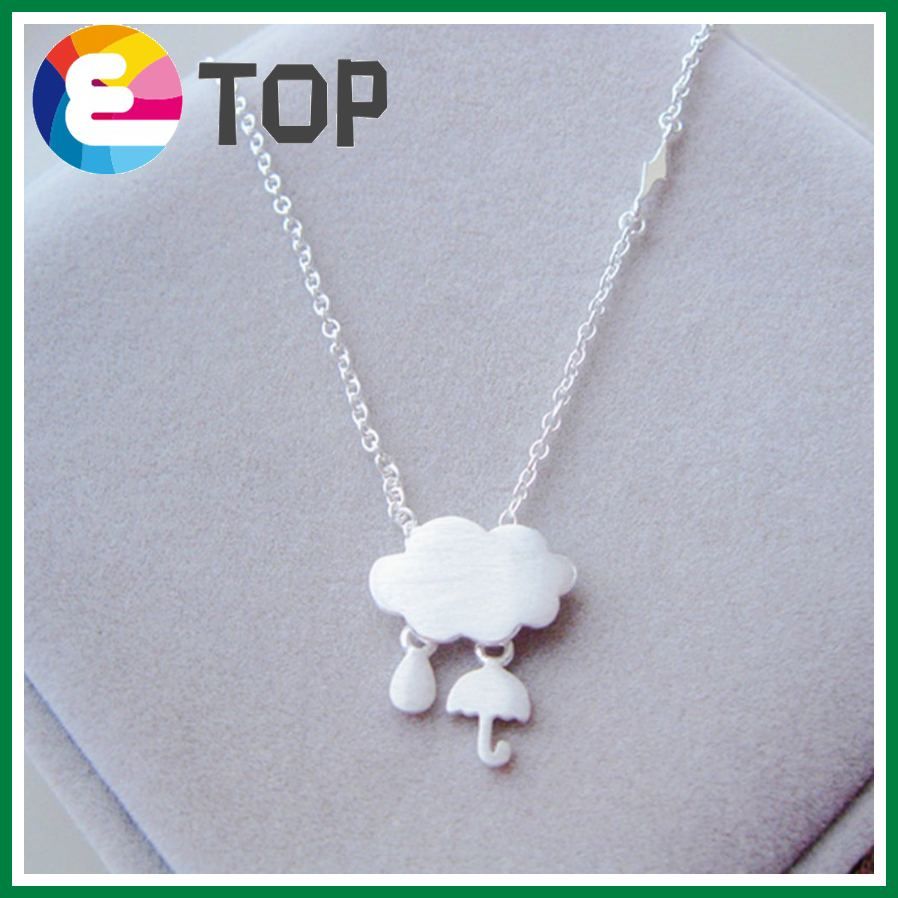 Simple And Creative Sen Necklace Female Korean Fashion Small Umbrella Lightning Raindrop Cloud Collarbone Necklace