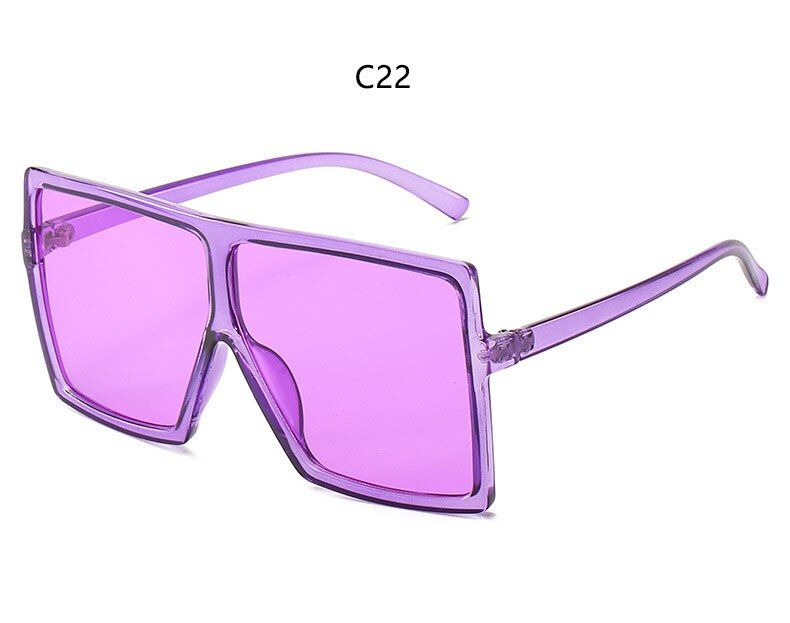 C23 bright purpleVintage Big Square Sunglasses Women Goggles Mens Oversized Sun Glasses Female Fashion Luxury Brand Black Eyewear Bulk Glasses