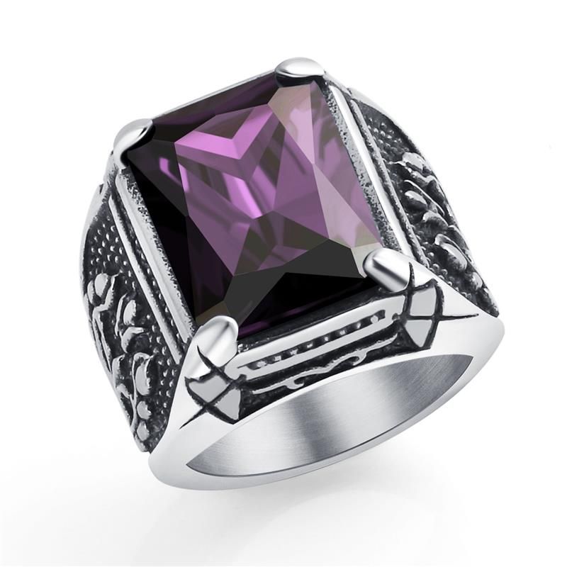 Retro Dragon Claw Ring Cool Men Jewelry 316L Stainless Steel Zircon Finger Ring Punk Hiphop Male Jewelry Accessories Party Gifts