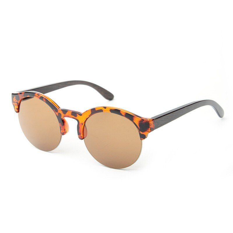 C3Fashion Round Bamboo Sunglasses Men Wood Sunglasses Women Brand Design Retro Mirror Sun Glasses For Women Oculos de sol feminino